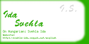 ida svehla business card